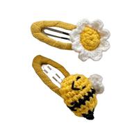 2Pieces Honeybees Theme Hair Clip Japanese Hairpin Barrettes Anime Duckbill Clip Female Girl Hair Shaping Decoration