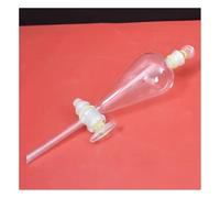 2pieces Lab 60ml Glass Shaped Separating Funnel With Glass Ground Laboratory Equipment