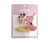 2Pieces Lovely Cartoon Dog/Rabbits Hair Clip Set For Children School Kits Add Sweetness For Various Hairstyles