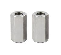 2Pieces M14*22 * 40, Round Rod Coupling Nut, 304 Stainless Steel Metric Hex Rod Coupling Nuts for Industrial Construction Workshops
