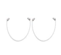 2Pieces Metal Sweater Chain Clip Silver Shirt Chain Clothing Decoration Chain for Travel and Everyday Use Adult Unisex