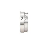 2Pieces Minimalist Kiss Engagement Wedding Friendship Lover Open Adjustable Matching Jewelry for Couple Adjustable Open for Men Women
