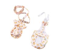 2Pieces Pet Potty Training Gear Adjustment Waistband Duck Print Washable Polyester Odor Control For Puppies Dog Waste Diaper