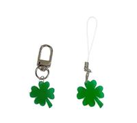 2Pieces Plant Phone Charm Bag Accessory Four Leaf Phone Lanyard For Students And Youthful Women Seeking Styles