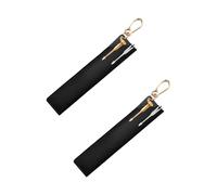 2Pieces Portable PU Leather Pencil Storage Bag with Carabiner Hook Multipurpose Pen Pouches for School Offices Travel Transportable Pen Bag
