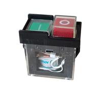 2Pieces Power Tools Pushbutton Switch On-Off Electromagnetic Switches with Power Failure Protection Function AC250V 6(4) A KJD6 IDGTTLDF(Gold)