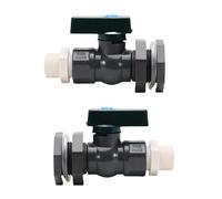 2Pieces PVC Valves Spigot Set for Rain Barrels 3/4 Inch Valves Set with Bulkhead Fitting Adapter for Pools Outdoor Irrigation Equipment