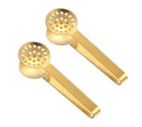 2Pieces Rusts Resistant Teas Bag Squeezer Clip Steel Teabag Strainer Tongs Gripper Tool for Home and Office Use Steel Teas Bag Dispenser