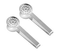 2Pieces Rusts Resistant Teas Bag Squeezer Clip Steel Teabag Strainer Tongs Gripper Tool for Home and Office Use Premium Teabag Squeezer Strainers
