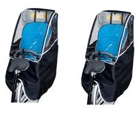 2pieces Seat Rain Breathable Waterproof, Child Seat Rain Waterproof Poncho, Polyester Fiber Bicycles Rain Cover With Transparent Window, Protection Pocketable Shield For Child Safety Seats