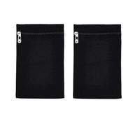 2pieces Sew-in Side Pocket with Zipper - Rectangular Zipper Coat Inside Pocket Sewing, Canvas Cloth Black Hidden P-ocket for Jackets Sweatshirts Travel Accessories