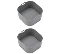 2Pieces Silicone Air Fryers Pads Silicone Liners Nonstick Cooking Accessory Air Fryers Basket Suitable for Frying Reusable Basket