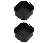 2Pieces Silicone Air Fryers Pads Silicone Liners Nonstick Cooking Accessory Air Fryers Basket Suitable for Frying Reusable Basket