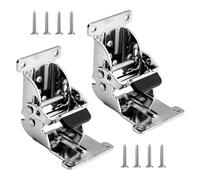 2Pieces Sturdy Iron Concealed Hinges Portable Accessory for Folding Tables and Cabinets Locking Designs Daily Use Cabinet Hinges