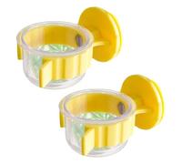 2Pieces Sturdy PET Bird Bowls Feeding Cup With Clips For Cockatiels Parakeets Macaws Finches Lovebirds Small Animals
