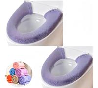 2Pieces Thicker Bathroom Soft Toilet Seat Cover Pad Toilet Lid Cover Cushion Soft Thicker Stretchable