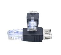 AYPOHU 2Pieces USB To RJ45 Ethernet Male Converters Adapter Ethernet To USB Adapter For Seamlessly Networking Connection