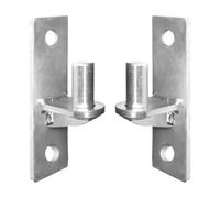 2Pieces Wall Mounted Gate Hinges Portable Sturdy for Outdoor Fence Gate Silver Stainless Steel Coating Rustproof Hinges