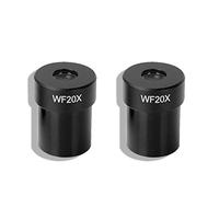 2Pieces WF20X Microscope Eyepieces Biological Stereo Microscope Accessory Wide Angle Lens, 23.2mm Install Diameter
