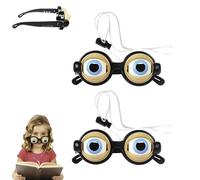 2pieces Winking Eye Glasses, Prank Funny Glasses Toy, Novelty BlinkingGlasses, Hilarious Eyeglasses With Winking Eye Mechanism, Funny Shaking Eyeglasses Prop For Adults Dress Up, Cosplay