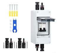 2Pin DC Isolator Switch Photovoltaic Circuit Breaker,153040A Waterproof IP65,for Networked Solar Panel Systems,Off Grid Power Outdoor Use(40A)