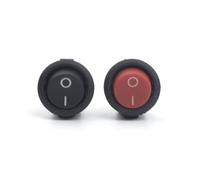 2Pin Diameter 16.5mm 3A/250VAC Round Boat Rocker Switch KCD1-105 On-Off Power Push Button 5/10Pcs(Red Black,5 PCS)