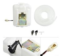 2Pin Electrical Connection Windshield Washer Fluid Tank with 12V Pump Hose and Spray Jet for Vehicle Applications