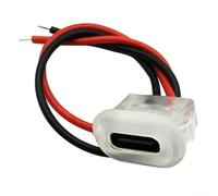 2Pin for usb-c Charging Socket with LED Waterproof Power Port | Silicone Waterproof Ring, for durable Plastic, Low Resistance, Safe Rubber Insulation