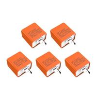 2Pin Motorcycle LED Flasher Relay Adjustable Frequency of Turn Signal Blinker Indicator Flasher Relays Moto Accessories(Orange-5PCS)