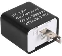 2Pin Motorcycle LED Flasher Relay Adjustable Frequency Turn Signal 12V Blinker Indicator Flasher Relays For Motorbike Accessorie(Black)