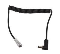 2Pin Spring Power Cable for BMPCC 4K 6K, DC Camera Spring Power Supply Cord, Durable Plastic Power Cable with Gold Plated Pins, Replacement Accessory for Blackmagic Cinema C