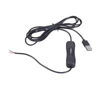 2Pin USB Male To Bare Open End 2 Cores USB 5V Quick Charging Cable With Switches For LED Light Cooling Fan Speakers