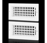 2PK 10x4 Duct Opening Adjustable Sidewall Ceiling Register Vent Cover Air Supply Diffuser HVAV AC Air Vent Covers w/Adjustable Individual Blade for Direct Custom Airflow,Overall Size 11.75"W X 5.75"H