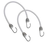 2pk 20" Bungee Rope with Stainless Steel Hooks Cords Shock Elastic Marine Boat