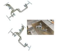 2pk 3 Way Timber Clamp Adjustable Zinc Plated for Bricklaying Zinc Profiles Clamp Setting Out Brick Laying 76 x 76mm to 38 x 38mm