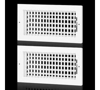 2PK Adjustable Supply Grille Fits 12x6 Duct Opening,Flexible Register Vent Cover Wall Grille w/Back Damper and Front Adjustable Individual Blades for Custom Airflow,Outer Dimensions: 13.75"W X 7.75"H