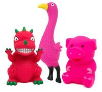 2pk Assorted Vinyl Squeaky Dog Toys, Interactive Dog Toy Squeaky for Small & Medium Breeds, Durable Fun Animal Shapes Pet Chew for Fetch, Indoor & Outdoor Daily Play, Training & Entertainment