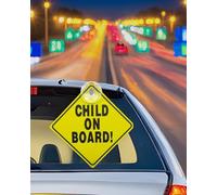 2pk Baby on Board Car Signs Suction Cup Baby Passenger 2 X Car Safety Warning