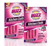 2pk Buzz Kitchen Cloths with Germ Shield, Removes Dirt, Grease & Grime