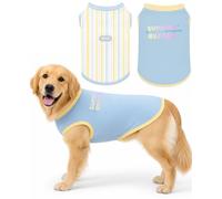 2PK Dog Cooling Shirt for Large Dogs, Lightweight Sun Protection Shirts, Breathable Summer Clothes, Sunblock Sleeveless Tshirt, Quick Dry Sun-Protective Clothing, Anti Itch & Dirt-Resistant Vest, XXL