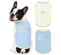 2PK Dog Cooling Shirt for Small Dogs, Lightweight Sun Protection Shirts, Breathable Summer Clothes, Sunblock Sleeveless Tshirt, Quick Dry Sun-Protective Clothing, Anti Itch & Dirt-Resistant Vest, S