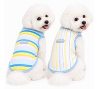 2PK Dog Cooling Shirt for Small Dogs, Lightweight Sun Protection Shirts, Breathable Summer Clothes, Sunblock Sleeveless Tshirt, Quick Dry Sun-Protective Clothing, Anti Itch & Dirt-Resistant Vest, S