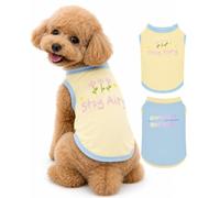 2PK Dog Cooling Sunblock Shirt, Lightweight Sun Protection Summer Vest, S | Quick Dry, Breathable Summer Ice Silk Clothes, Sleeveless Tshirt for Small to Large Dogs, Ideal for Outdoor Walking Hiking