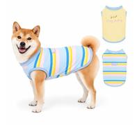 2PK Dog Cooling Sunblock Shirt, Soft Lightweight Sun Protection Vest, L | Quick Dry, Breathable Summer Ice Silk Clothes, Sleeveless Tshirt for Small to Large Dogs, Ideal for Outdoor Walking Hiking