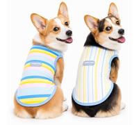 2PK Dog Cooling Sunblock Shirt, Soft Lightweight Sun Protection Vest, L | Quick Dry, Breathable Summer Ice Silk Clothes, Sleeveless Tshirt for Small to Large Dogs, Ideal for Outdoor Walking Hiking