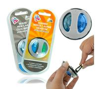 2Pk Dual Scent Car Air Fresheners, Twist-to-Change Vent Clip Deodorizer, Long-Lasting Summer Breeze & Cool Breeze Fragrance, Compact 5.5cm