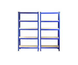 2pk Heavy Duty Racking 5 Tier Steel Garage Storage Shelving 75cm Warehouse