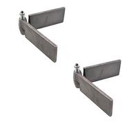 2pk Left Self Aligning Ball Steel Butt Hinge Weld-On Heavy Duty 50x250mm