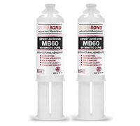(2PK) Megabond MB60 Epoxy Adhesive Precision 60 minutes Cure For Precise Application Excellent Clarity - Multi Purpose Steel, Plastic, Wood, Aluminium, Perspex, GRP, Stainless Steel