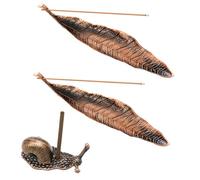 2pk Metal Leaf Incense Collectors, Ash Catcher & Snail Ins Holders